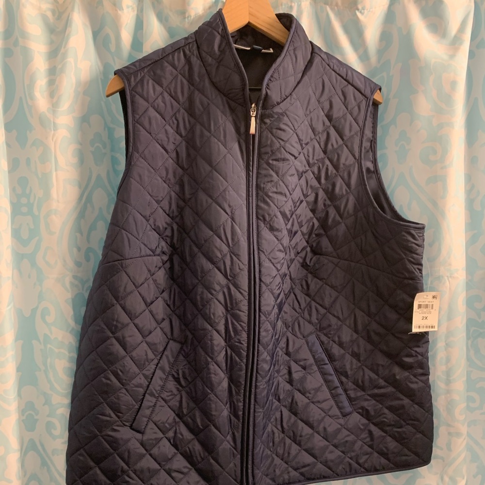 Navy Blue women’s quilted vest